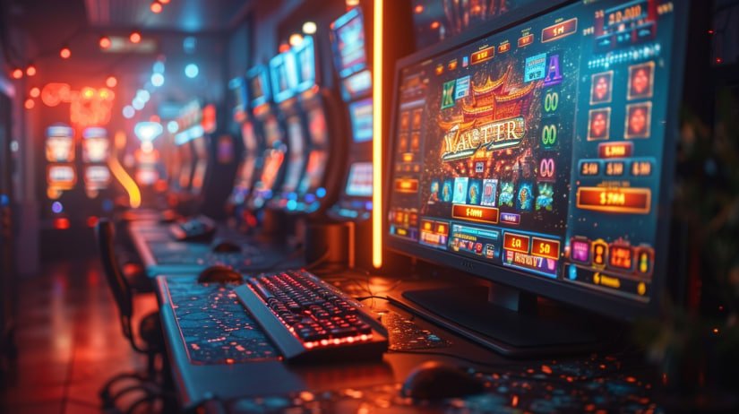 Mobile phone displaying live baccarat table interface